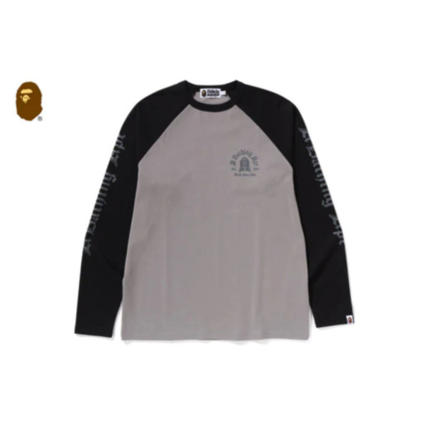베이프 래글런 슬리브 롱슬리브 티셔츠 블랙 1L30111003
