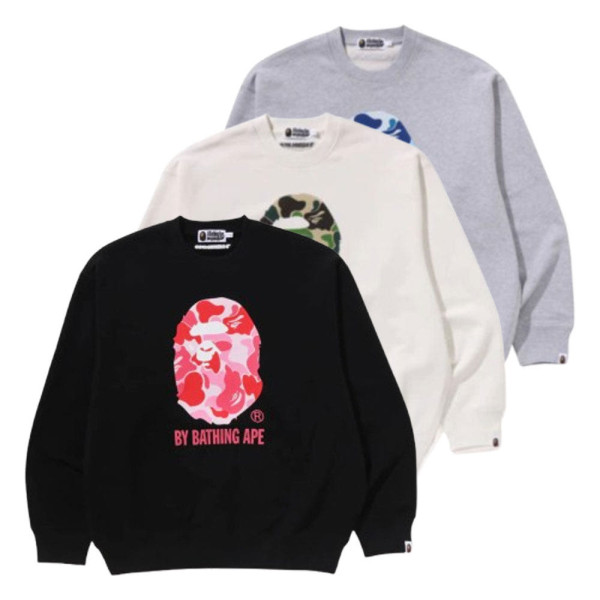 베이프 ABC 카모 에이프 헤드 릴렉스핏 크루넥 스웻셔츠 3컬러 1L30113310