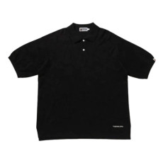 베이프 솔리드 카모 자카드 릴렉스핏 폴로 셔츠 블랙 1L30112302