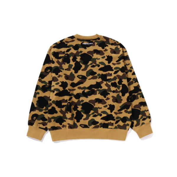 베이프 1ST 카모 자카드 컬리지 릴렉스핏 크루넥 스웻셔츠 2컬러 1L30113307