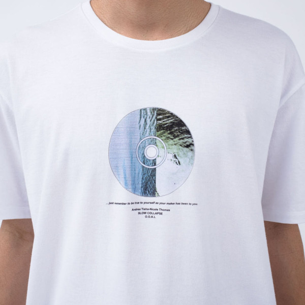 나나미카 x FUJIWARA INSATSU OOAL 그래픽 반팔티 화이트 SUHS430