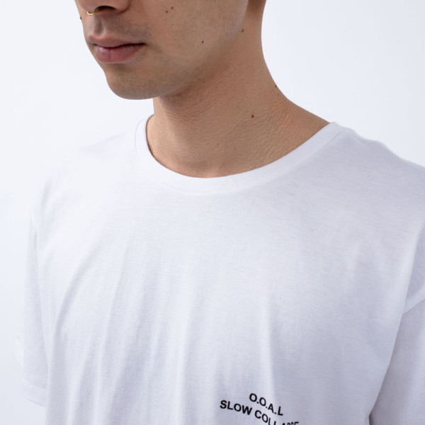 나나미카 x FUJIWARA INSATSU OOAL 그래픽 반팔티 화이트 SUHS429