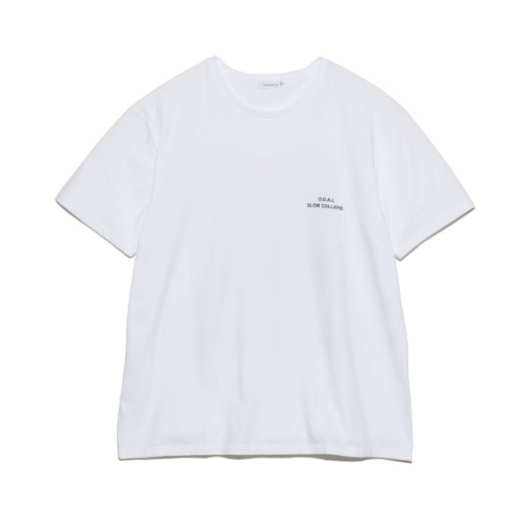 나나미카 x FUJIWARA INSATSU OOAL 그래픽 반팔티 화이트 SUHS429