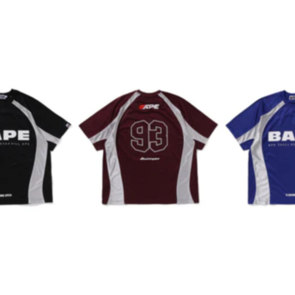 베이프 솔리드 카모 자카드 멀티로고 릴렉스 핏 축구 유니폼 3컬러 1L30109312