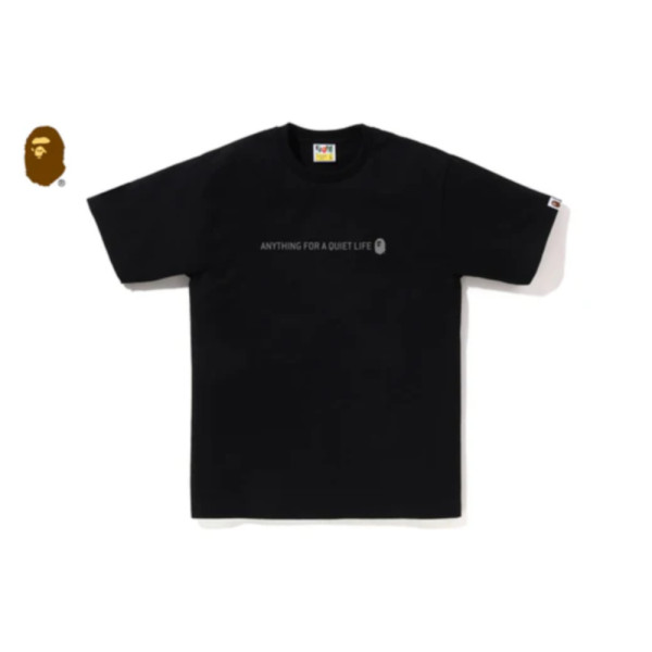 베이프 리플렉터 인더스트리얼 로고 반팔티 블랙 1L30110050