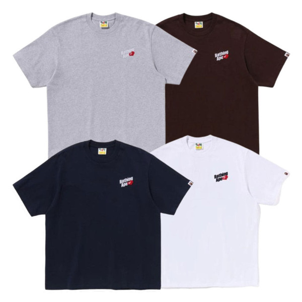 베이프 베이씽 에이프 로고 릴렉스 핏 반팔티 4컬러 1L30110302