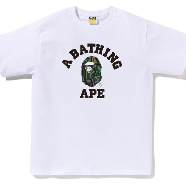 베이프 트라이얼 카모 컬리지 반팔 티셔츠 4컬러 1L30110033