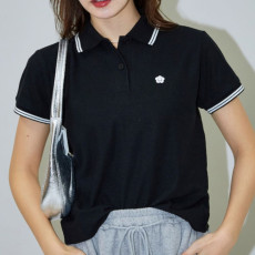 퍼블럭스 MARY QUANT 원포인트 자수 카노메 폴로 셔츠 4컬러 3223375300005