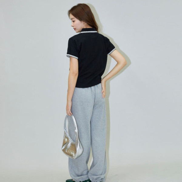 퍼블럭스 MARY QUANT 원포인트 자수 카노메 폴로 셔츠 4컬러 3223375300005