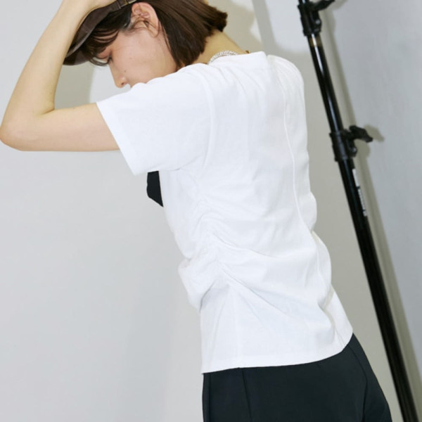 퍼블럭스 허리 셔링 티셔츠 4컬러 3223220800578