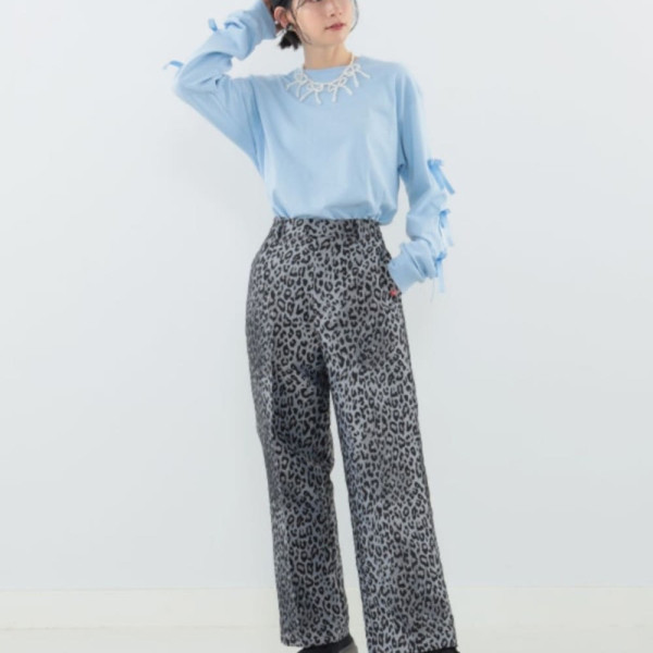 빔즈 CAROLINA GLASER 리본 롱 슬리프 티셔츠 2컬러 62-14-0032-438