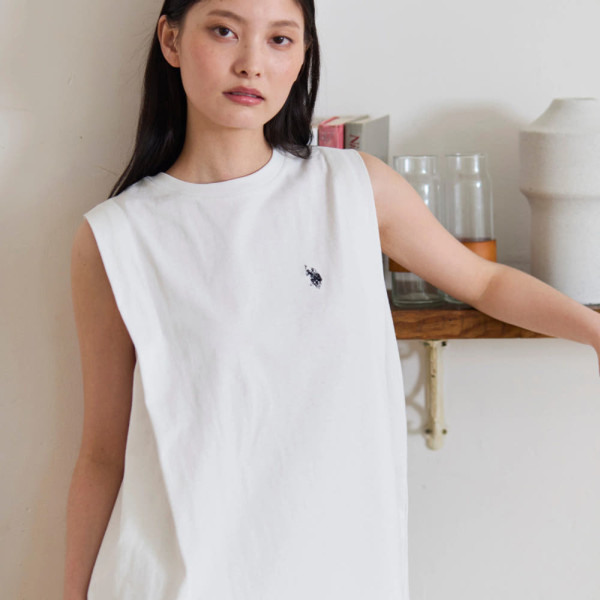 U.S. POLO ASSN. 유에스폴로에센 숄더 탱크탑 더블홀스맨 자수 2컬러 PLL52244