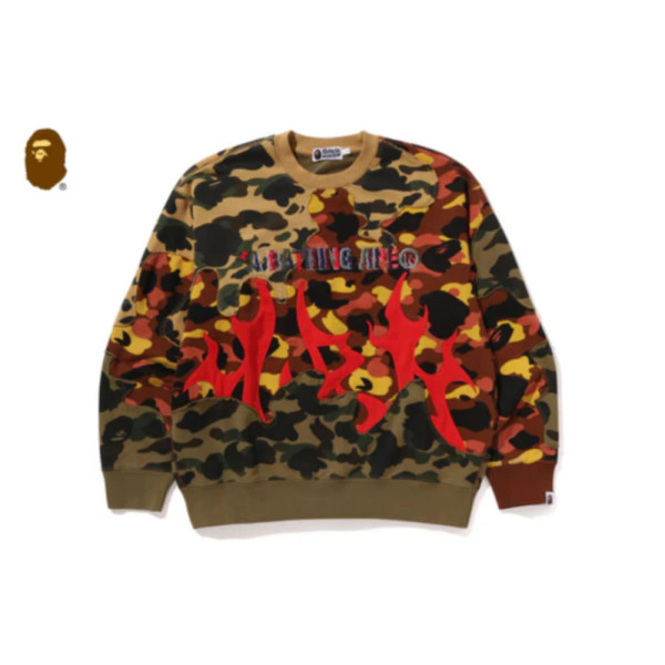 베이프 1ST 카모 업사이클 릴렉스핏 크루넥 스웻셔츠 멀티 1L80113305