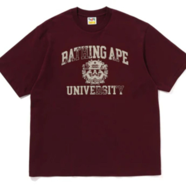 베이프 스프레이 프린트 칼리지 로고 릴렉스핏 티셔츠 3컬러 1L80110332