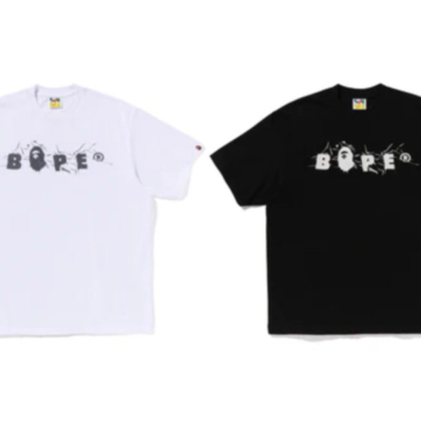 베이프 링클 베이프 로고 릴렉스핏 티셔츠 2컬러 1L80110324