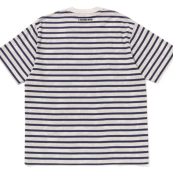 베이프 솔리드 카모 스트라이프 원 포인트 릴렉스핏 티셔츠 2컬러 1L80109305