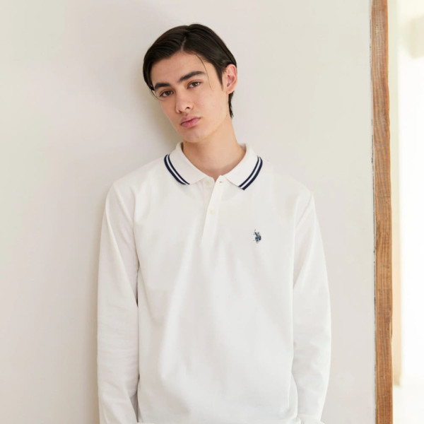 U.S. POLO ASSN. 유에스폴로에센 더블 호스맨 자수 긴소매 폴로 셔츠 4컬러 PLM52220