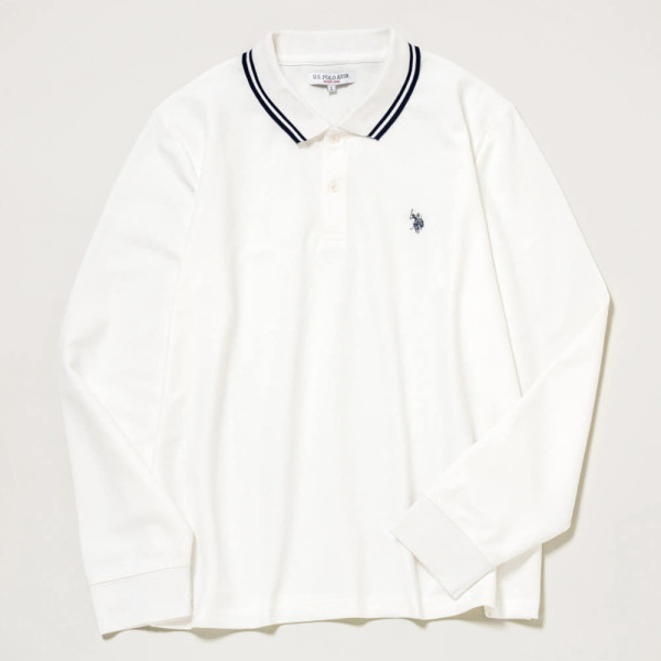 U.S. POLO ASSN. 유에스폴로에센 더블 호스맨 자수 긴소매 폴로 셔츠 4컬러 PLM52220