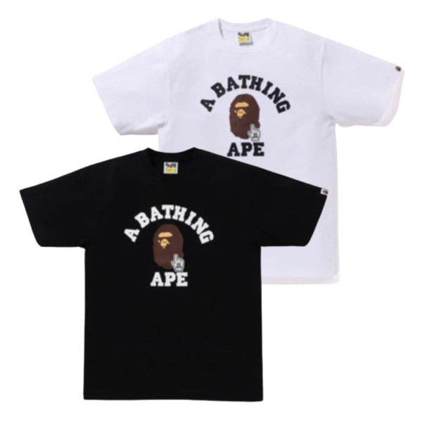 베이프 고 에이프 포인터 칼리지 베이펙 티셔츠 2컬러 1L25110013