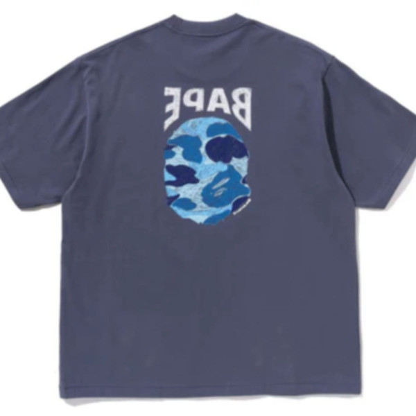 베이프 ABC 카모 핸드 드로우 에이프 헤드 릴렉스핏 티셔츠 3컬러 1L30110340
