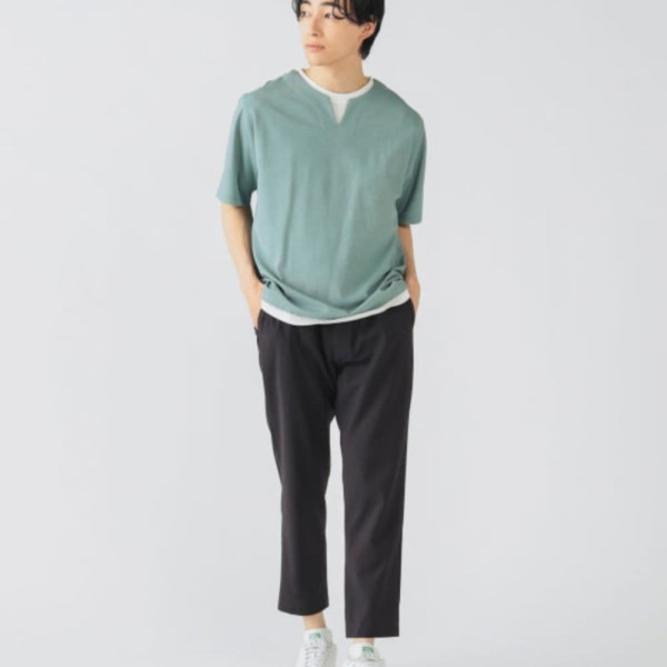 빔즈 하트 슬릿넥 페이크 레이어드 티셔츠 3컬러 42-04-0331-286