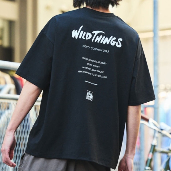 프릭스스토어 별주 WILD THINGS 빅 실루엣 로고 백 프린트 크루넥 티셔츠 4컬러 1226319600141