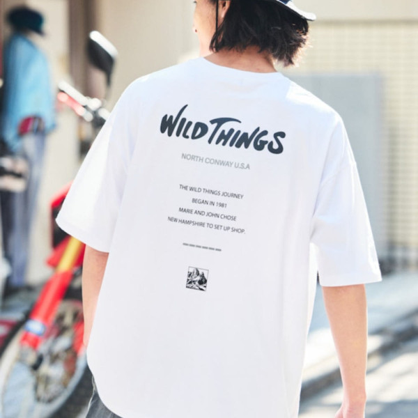 프릭스스토어 별주 WILD THINGS 빅 실루엣 로고 백 프린트 크루넥 티셔츠 4컬러 1226319600141