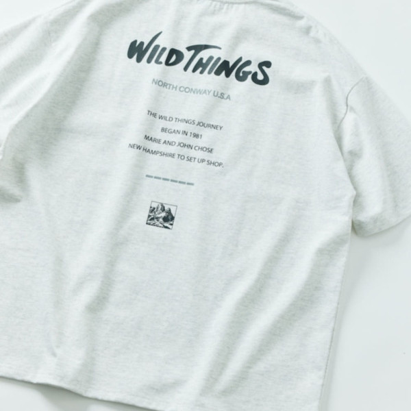 프릭스스토어 별주 WILD THINGS 빅 실루엣 로고 백 프린트 크루넥 티셔츠 4컬러 1226319600141