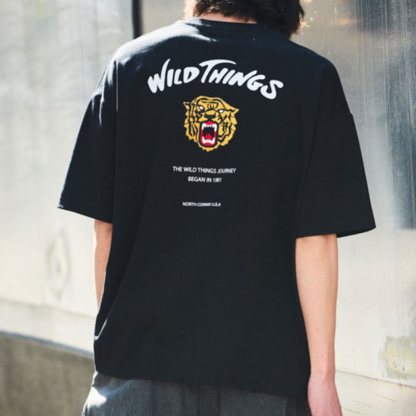 프릭스스토어 별주 WILD THINGS 빅 실루엣 타이거 모티브 백 프린트 티셔츠 4컬러 1226319600142