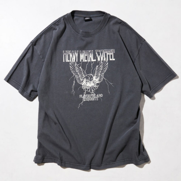 프릭스스토어 빅 실루엣 피그먼트 다이 크랙 프린트 크루넥 티셔츠 2컬러 1226248902964