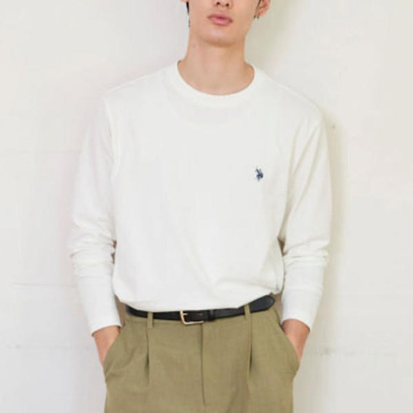 U.S. POLO ASSN. 유에스폴로에센 더블홀스맨 자수 긴팔티 4컬러 PLM52258