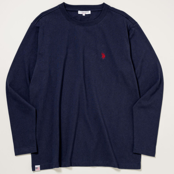 U.S. POLO ASSN. 유에스폴로에센 더블홀스맨 자수 긴팔티 4컬러 PLM52258