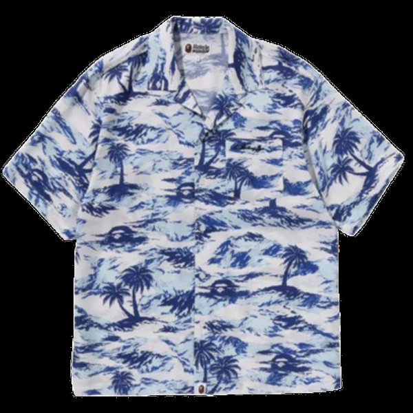 베이프 팜트리 카모 오픈 칼리지 포켓 SS 셔츠 3컬러 1L30132306