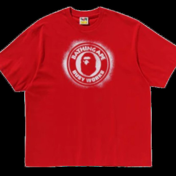 베이프 스프레이 프린트 비지 워크스 릴렉스 핏 티셔츠 4컬러 1L30110321