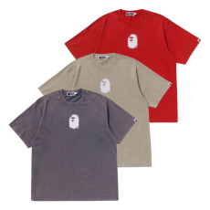 베이프 피그먼트 프린트 에이프 헤드 릴렉스 핏 티셔츠 3컬러 1L30109307