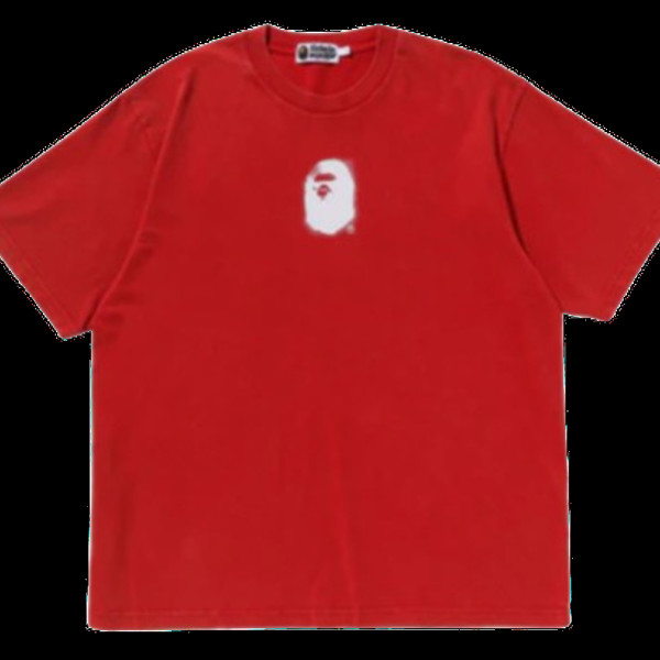 베이프 피그먼트 프린트 에이프 헤드 릴렉스 핏 티셔츠 3컬러 1L30109307