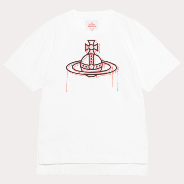 비비안웨스트우드 코튼 오프 스티치 ORB 자수 보이즈 티셔츠 3컬러 1612351019