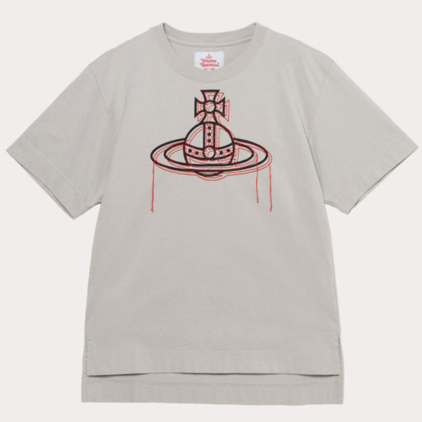 비비안웨스트우드 코튼 오프 스티치 ORB 자수 보이즈 티셔츠 3컬러 1612351019