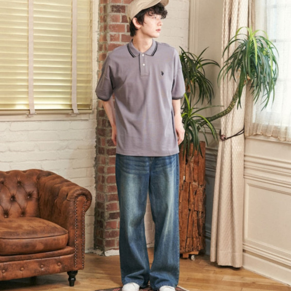 퍼블럭스 U.S. POLO ASSN. 유에스폴로에센 별주 카노코 라인 폴로 셔츠 5컬러 3127291600007