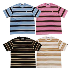 베이프 원포인트 스트라이프 릴렉스 핏 티셔츠 4컬러 1L30109305