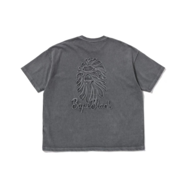 베이프 블랙 로프 스티치 워시드 반팔티 2컬러 1L30109324