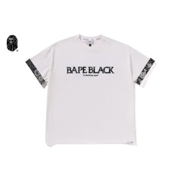 베이프 블랙 페이즐리 패치 로고 반팔티 2컬러 1L30109328