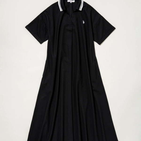 U.S. POLO ASSN. 유에스폴로에센 더블 호스맨 자수 카노코 폴로 드레스 3컬러 PLL52241