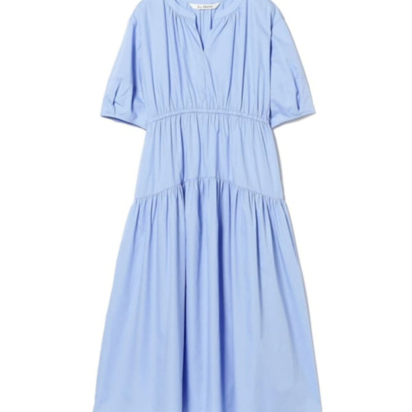 레이 빔즈 랜턴 슬리브 개더 원피스 3컬러 61-26-1240-111