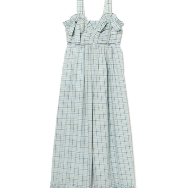 빔즈 CAROLINA GLASER 체크 무늬 리본 프릴 살로펫 3컬러 62-17-0015-438