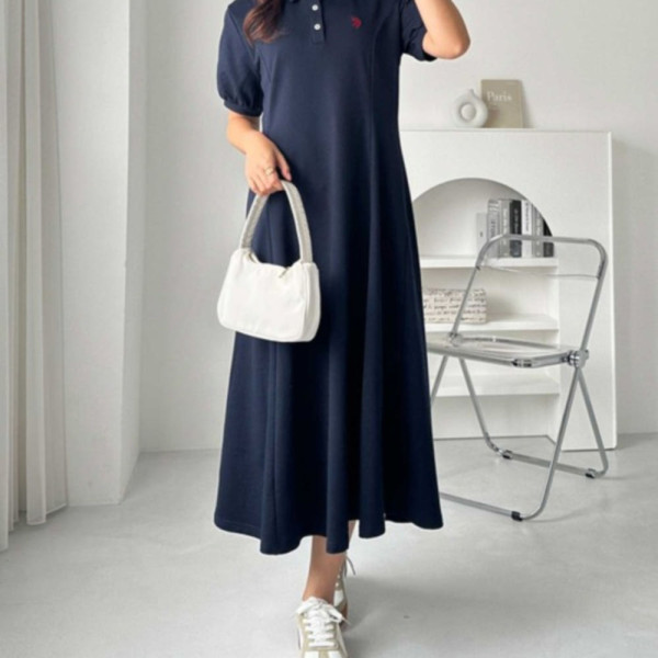 U.S. POLO ASSN. 유에스폴로에센 별주 GeeRA 폴로 카라 원피스 3컬러 208785