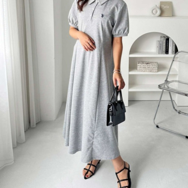 U.S. POLO ASSN. 유에스폴로에센 별주 GeeRA 폴로 카라 원피스 3컬러 208785