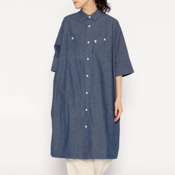 단톤 여성 코튼 샴브레이 워크 드레스 셔츠 2컬러 DT-G0091 SCA DNB251L203-0006