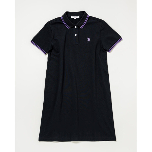 U.S. POLO ASSN. 유에스폴로에센 배색 폴로 원피스 더블홀스맨 자수 3컬러 PLL51101
