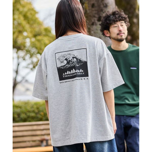 프릭스스토어 사우전드마일 별주 백프린트 웨이브 로고 반팔 티셔츠 4컬러 1226132800032